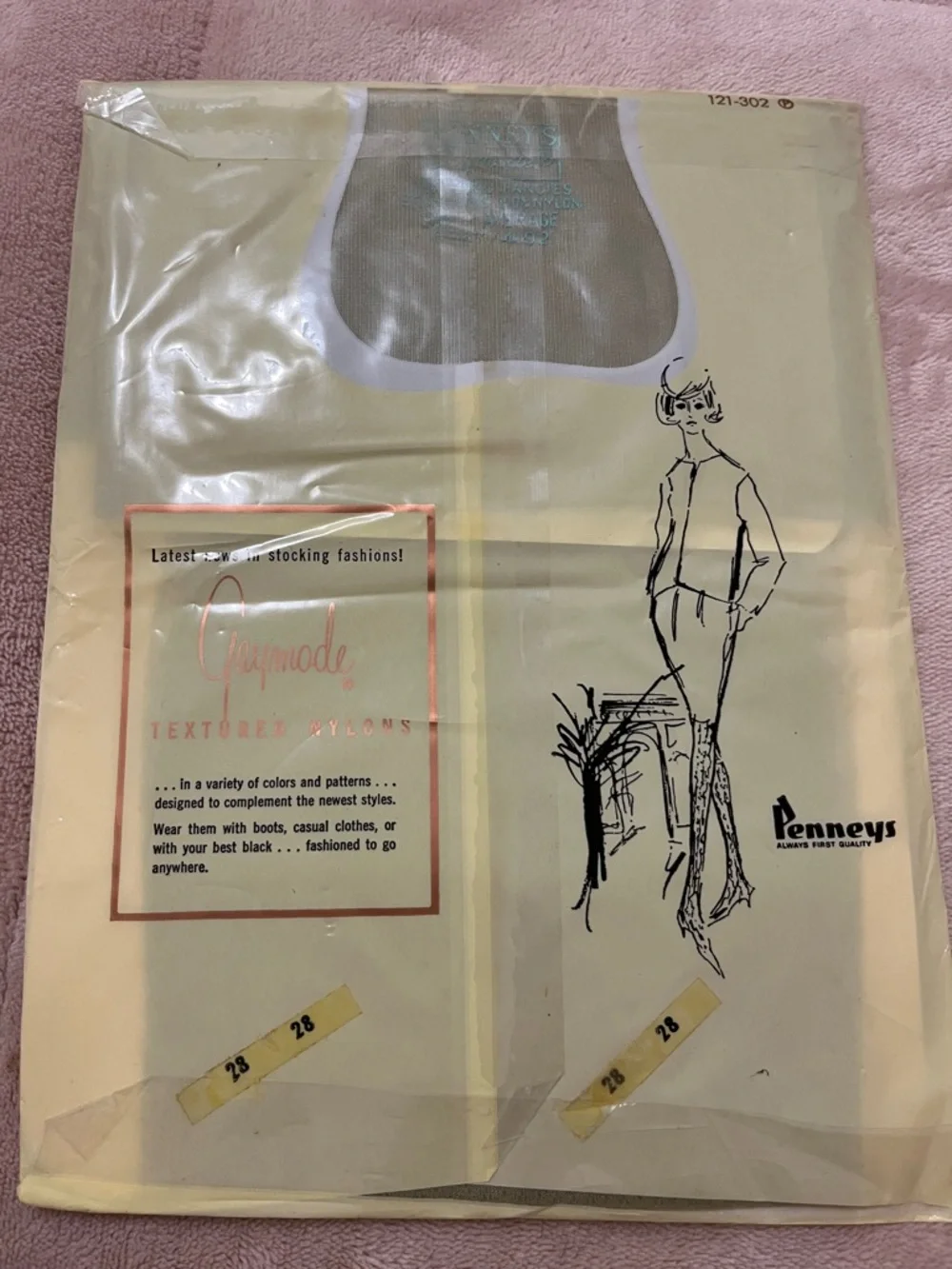 Gaymode Set Of 3 Textured Seamless Sheer Patterned Hosiery Size 9.5 Average
